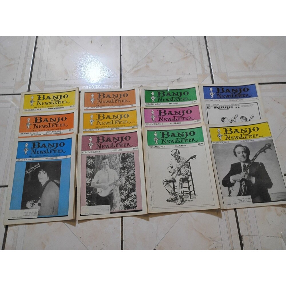 1983 Lot of 11 Banjo Newsletter (not including Dec) 5-String Vintage - No Mark